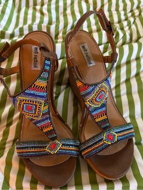 VINTAGE Not Rated Boho Wedges
